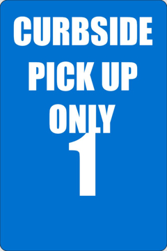 Picture of Curbside Pickup Parking Signs 872127743