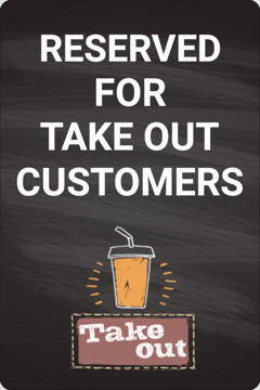 Picture of Take Out Only Parking Signs 872129052