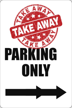 Picture of Take Out Only Parking Signs 872129082