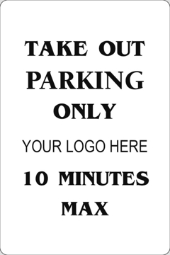 Picture of Take Out Only Parking Signs 872129105