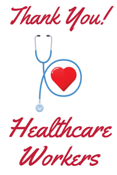 Picture of Thank You Healthcare Workers Sandwich Board Signs 872213465