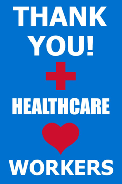 Picture of Thank You Healthcare Workers Sandwich Board Signs 872213495