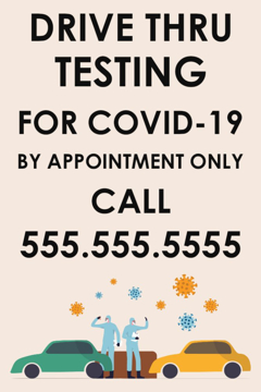 Picture of Drive Thru Clinic Sandwich Board Signs 872224960