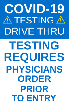 Picture of Drive Thru Clinic Sandwich Board Signs 872224968