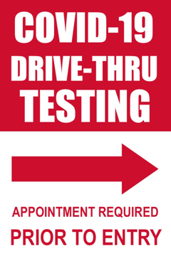 Picture of Drive Thru Clinic Sandwich Board Signs 872224971