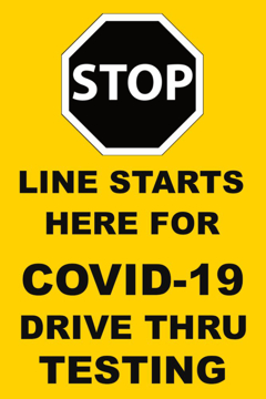 Picture of Drive Thru Clinic Sandwich Board Signs 872224976