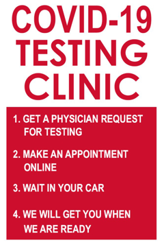 Picture of Drive Thru Clinic Sandwich Board Signs 872224996