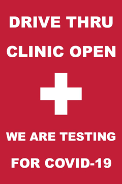 Picture of Drive Thru Clinic Sandwich Board Signs 872225028