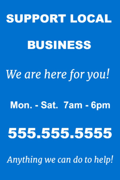 Picture of Support Local Business Sandwich Board Signs 872223980