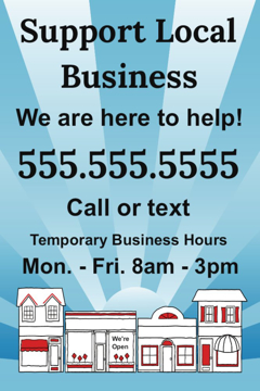 Picture of Support Local Business Sandwich Board Signs 872224028