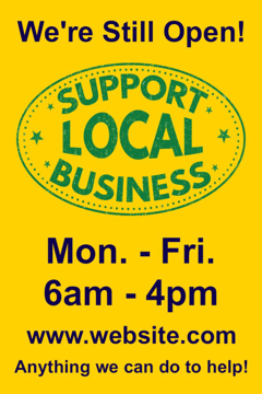 Picture of Support Local Business Sandwich Board Signs 872224063