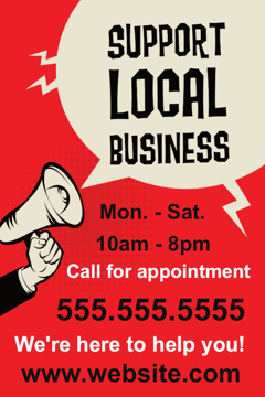 Picture of Support Local Business Sandwich Board Signs 872224113