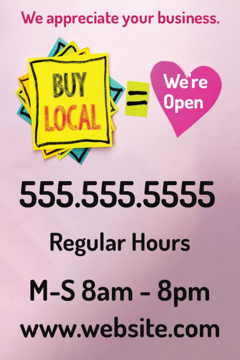 Picture of Support Local Business Sandwich Board Signs 872224196