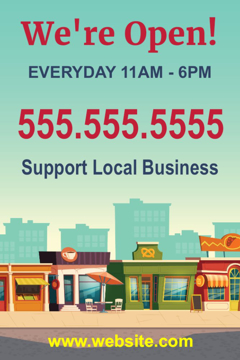 Picture of Support Local Business Sandwich Board Signs 872224214