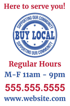 Picture of Support Local Business Sandwich Board Signs 872224248
