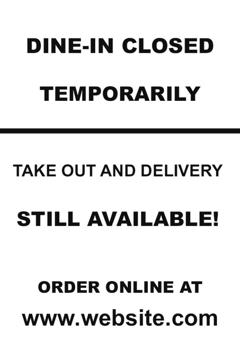 Picture of Take Out Only Sandwich Board Signs 872225804