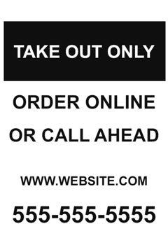 Picture of Take Out Only Sandwich Board Signs 872225820