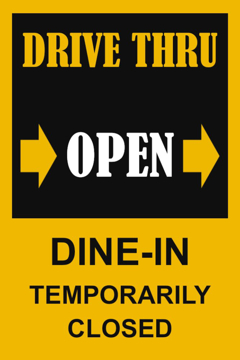 Picture of Take Out Only Sandwich Board Signs 872225840