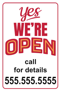 Picture of We're Open Sandwich Board Signs 872224599