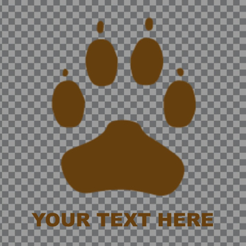 Picture of Paw and Footprint Clear Decals 12925789