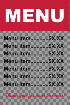 Picture of Restaurant Window Clings 11684575