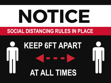 Picture of Social Distancing Signs 872158374