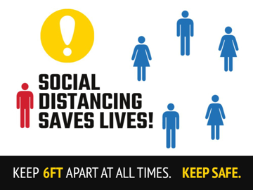 Picture of Social Distancing Signs 872158377