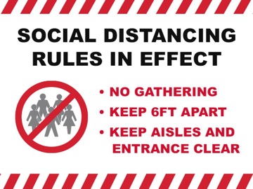 Picture of Social Distancing Signs 872158386