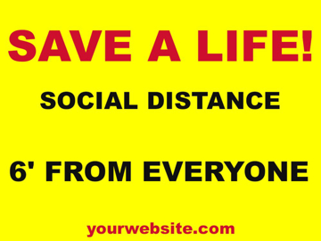 Picture of Social Distancing Signs 872158404