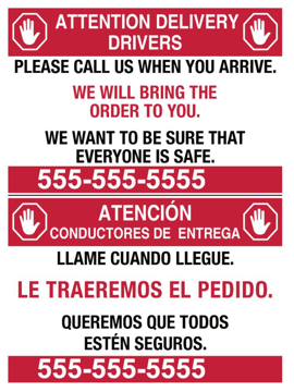 Picture of Take Out Only Signs 872167195