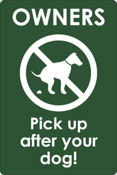 Picture of Dog Poop Signs 861784274