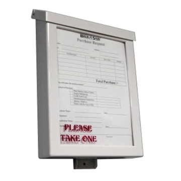 Picture of Brochure Box With Business Card Holder (White)