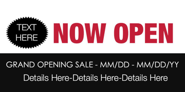 Picture of Now Open Banner 6