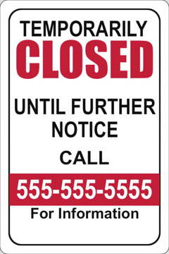 Picture of Temporary Closed Parking Signs 872225431