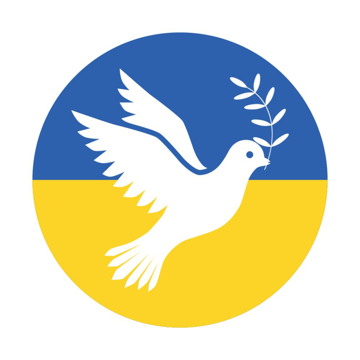 Picture of Ukraine Flag with Dove 4x4