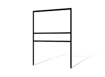 Picture of 24"h x 36"w Metal Frame - 1 rider (Black)