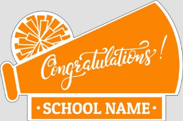 Picture of Megaphone W/ Text Orange/White