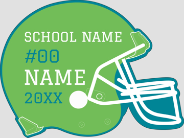 Picture of Helmet Shape Green/Blue