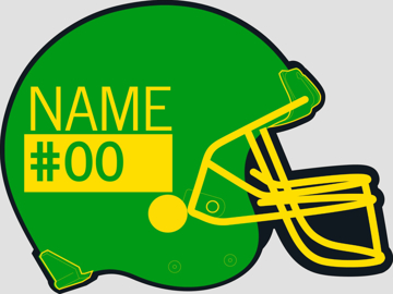 Picture of Helmet Shape Green/Yellow