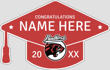 Picture of Grad Cap Red/White