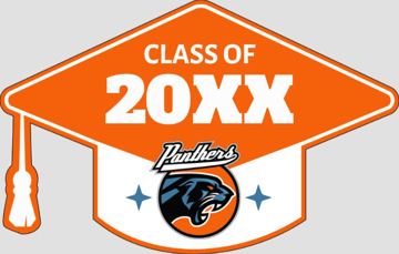 Picture of Grad Cap Orange/White