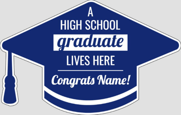 Picture of Grad Cap Blue/White