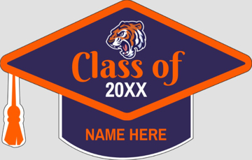 Picture of Grad Cap Blue/Orange