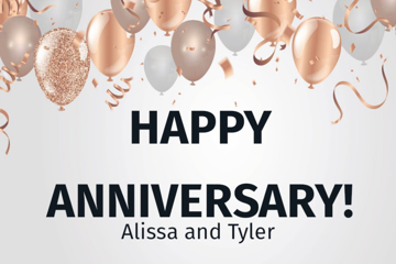 Picture of 12" x 18" Anniversary 6