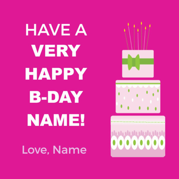 Picture of 24" x 24" Birthday 3