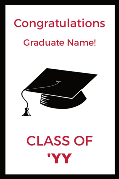 Picture of 18" x 12" Graduation 12