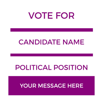 Picture of 12" x 12" Political Campaign 20