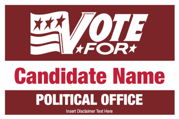 Picture of 12" x 18" Political Campaign 12