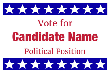 Picture of 12" x 18" Political Campaign 15