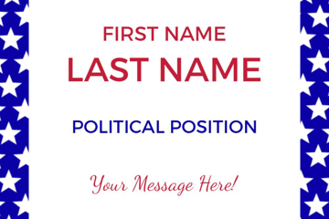 Picture of 12" x 18" Political Campaign 6